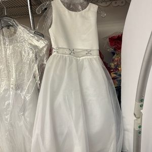 Girl Dress - White Size 12